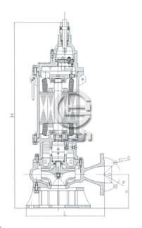 BQW20—40—7.5矿用型隔爆排污排沙潜水泵外形尺寸图
