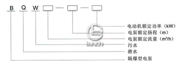 BQW防爆潜水泵型号说明