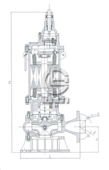 BQW25—17—3矿用型隔爆排污排沙潜水泵外形尺寸图