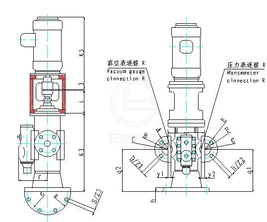 3GV-船用油泵 尺寸图