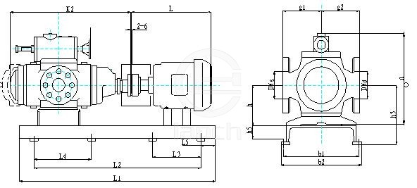 3GW-船用油泵 尺寸图