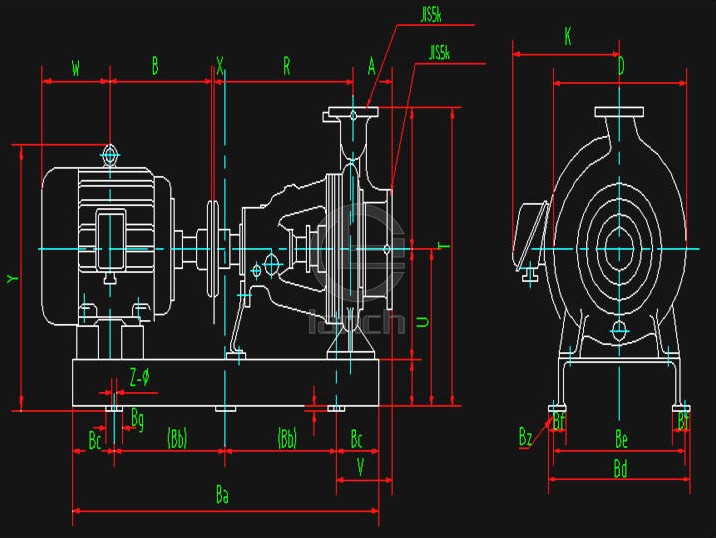 EHC型船用泵 机组尺寸