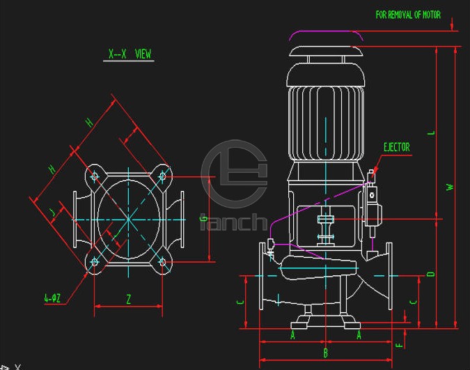 EMC船用水泵 机组尺寸