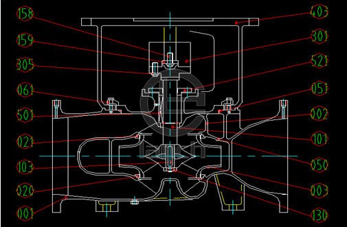 EMD型船用立式离心泵 结构图