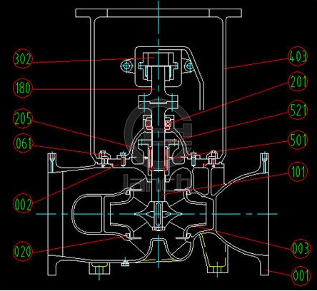 ESD型船用立式离心泵 结构图