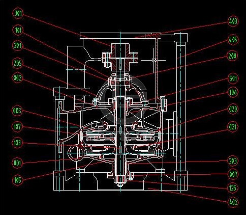 ESN型船用离心泵 结构图