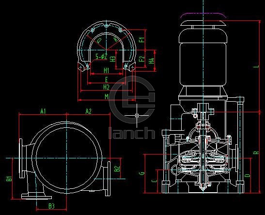 ESN型船用离心泵 机组尺寸