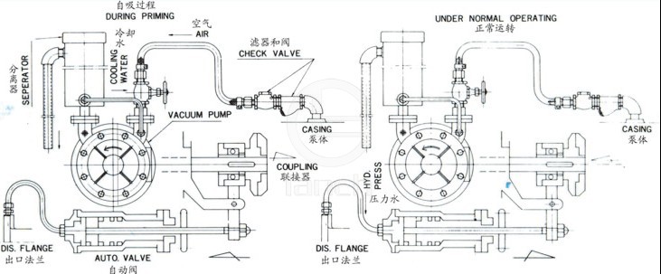 水环式真空泵 示意图