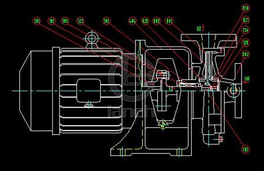 XBD-ISW卧式消防泵 结构图