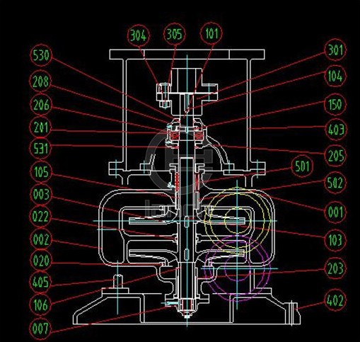 VS型船用立式离心泵 结构图