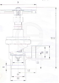 DJ64F低温角式截止阀 结构图