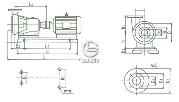FSB氟塑料合金泵安装示意图