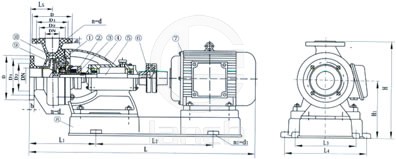 FS玻璃钢离心泵结构图