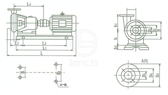 FSB氟塑料合金泵 安装示意图