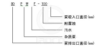PWF耐腐蚀污水泵型号说明图