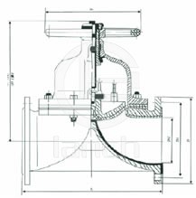 G41W/J/FS-6（10）型衬氟隔膜阀 外形尺寸图
