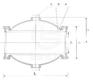GJ841X-6L型气动管夹阀 结构图