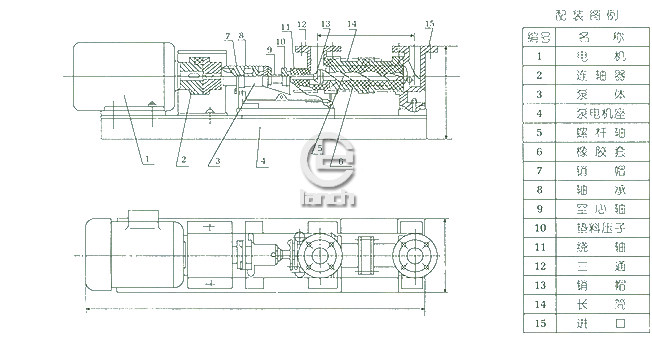 I-1B浓浆泵内结构图