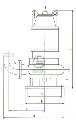 JYWQ、JPWQ系列自动搅匀排污泵结构图