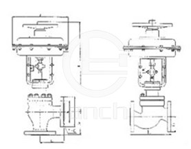 气动角式(TJ44TC)/直通(TJ41TC)陶瓷单座调节阀 结构图 