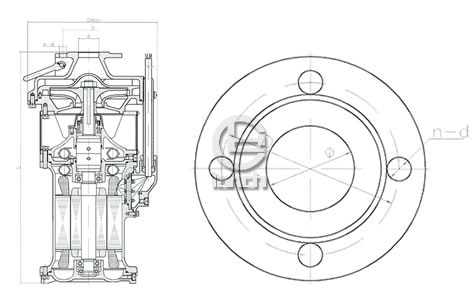 QYF65-26-7.5不锈钢潜水泵外形尺寸图