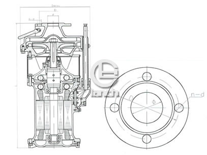 QYF25-17-2.2不锈钢潜水泵外形尺寸图