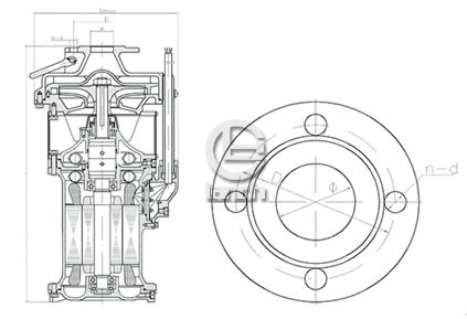 QYF160-4-3不锈钢潜水泵外形尺寸图