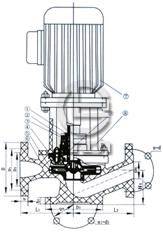 1、轴； 2、轴套； 3、机械密封； 4、泵盖； 5、叶轮； 6、泵体； 7、电机； 8连接架； 9、密封压盖。