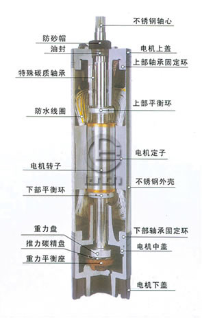 潜水泵结构图