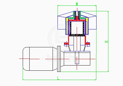 BOCJ型磁力搅拌器 安装尺寸