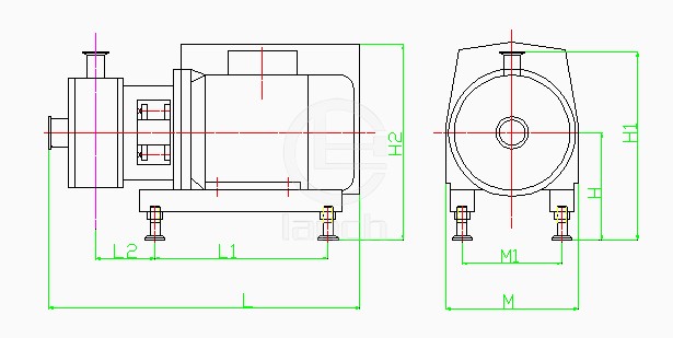 移动型单级乳化泵 安装尺寸