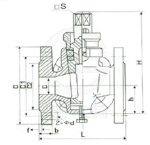 三通不锈钢旋塞阀 外形尺寸图