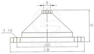减震器型号和安装尺寸示意图