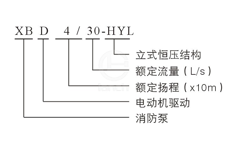 XBD-HY(L)恒压切线消防泵安装尺寸图