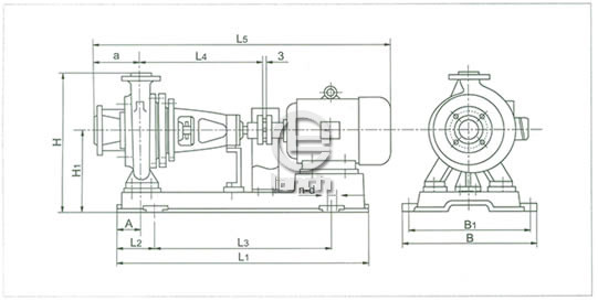 无堵塞纸浆泵外形尺寸图