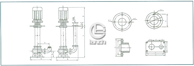 YW型无堵塞液下排污泵结构图