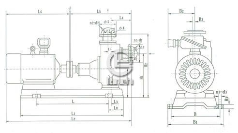 CYZ-A自吸油泵外形及安装尺寸